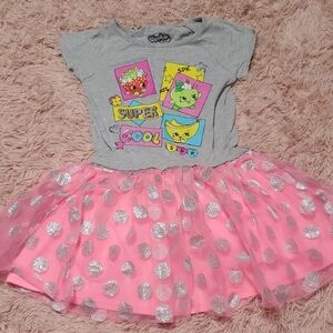 Shopkins Super Cool Gray and Pink Dress